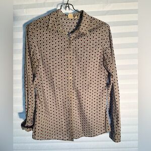 Orla KIELY ladies, cotton, Long-Sleeve floral, print Shirt , red, white & blue M